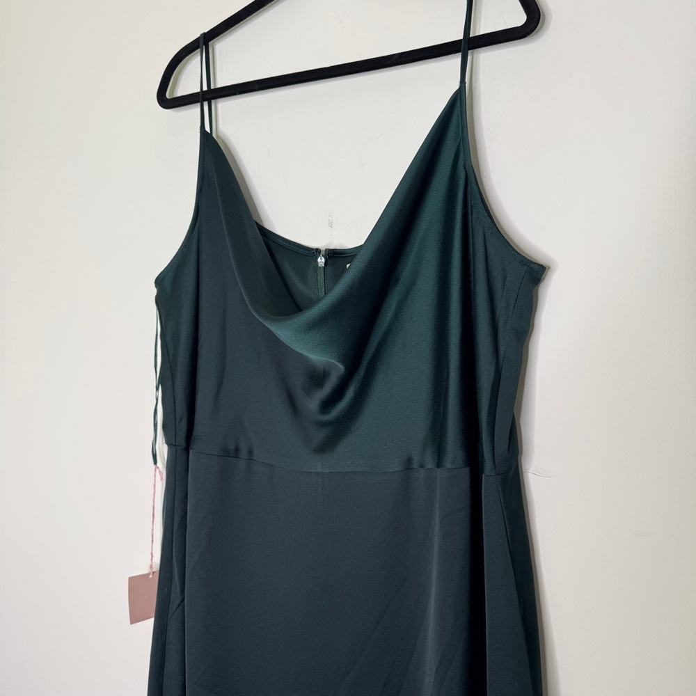 BHLDN Cali Forest Green Cowl Neck Midi Dress 22 - Picture 4 of 9